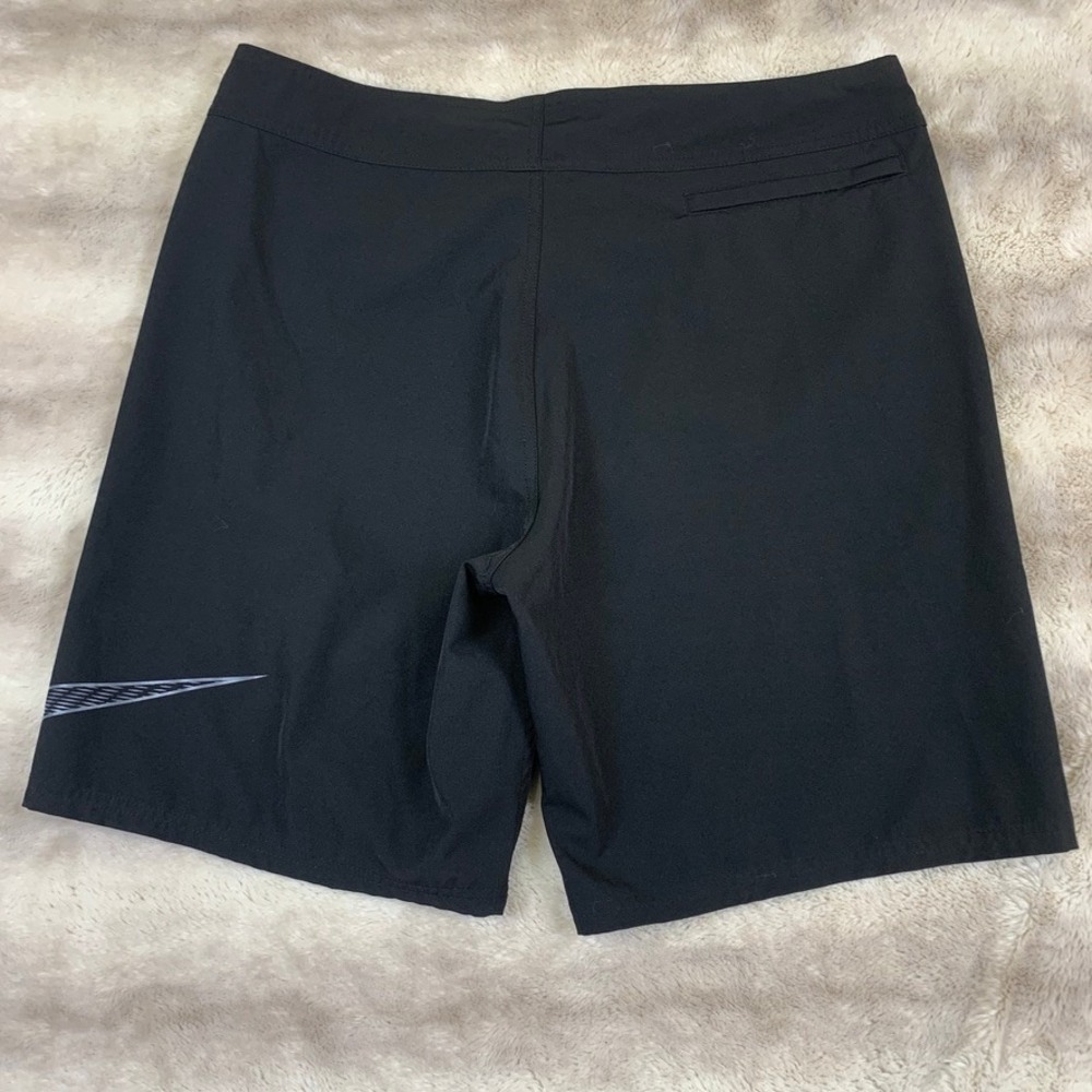 Nike Mens Black Board Shorts Swim Trunks Size 34 NESS7457 Large Swoosh Logo - Picture 9 of 10